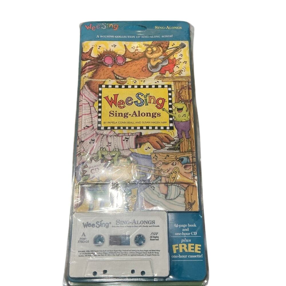 NEW Wee Sing Nursery Lullabies Lullaby Rhymes Cassette Book Set Sing Along CD